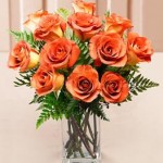 Buy online: Ginger Spice Fall Roses Vased Ginger Spice Fall Roses Vased