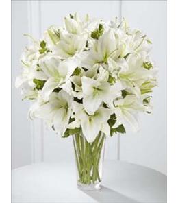 Funeral Floral Arrangements - The FTD Spirited Grace Lily Bouquet - B26-4389 Photo of The FTD Spirited Grace Lily Bouquet - B26-4389