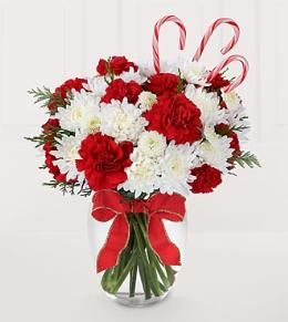 Christmas Flowers Budget - Candied Christmas Bouquet - F878 Photo of Candied Christmas Bouquet - F878