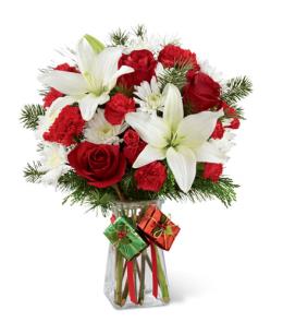 Christmas Flowers Budget - Joyous Holiday Bouquet FTD - B8-4963 Photo of Joyous Holiday Bouquet FTD - B8-4963