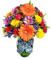 Send Spring Flowers Online - Thanks A Bunch Vase FTD Orange Gerbera Plus - TAB Photo of Thanks A Bunch Vase FTD Orange Gerbera Plus - TAB