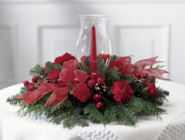 Christmas Corporate Gifts - Crimson Glow Christmas Centerpiece FTD - B8-3430 Photo of Crimson Glow Christmas Centerpiece FTD - B8-3430