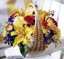 Fall+Flowers+and+Plants+++Garden+Flower+Basket+++B24+3284