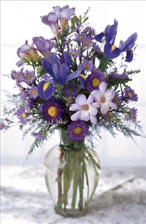 Order Flowers in Vase - Blue Heaven - C13-3068 Photo of Blue Heaven - C13-3068