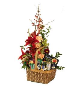 Christmas Corporate Gifts - Floral Gourmet Basket - C40-3788 Photo of Floral Gourmet Basket - C40-3788