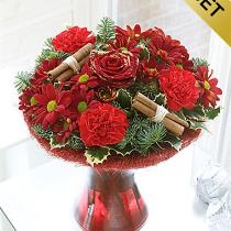 International Destinations - Christmas Perfect Flowers in Vase with chocolates - 500209 Photo of Christmas Perfect Flowers in Vase with chocolates - 500209