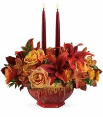Fall Flowers and Plants - Teleflora's Tuscan Autumn Centerpiece - T14T100 Photo of Teleflora's Tuscan Autumn Centerpiece - T14T100