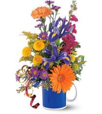 Send Birthday Flowers - Flowers in a Mug - TF43-1 Photo of Flowers in a Mug - TF43-1