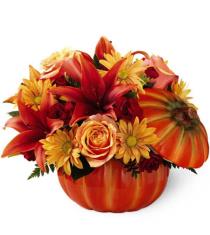 Thanksgiving Table Centerpieces - Bountiful Pumpkin Bouquet by FTD - 12-F2 Photo of Bountiful Pumpkin Bouquet by FTD - 12-F2