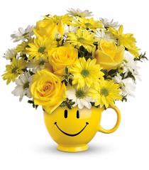 Halloween Gifts - Teleflora's Be Happy Smile Mug Bouquet - T43-1 Photo of Teleflora's Be Happy Smile Mug Bouquet - T43-1