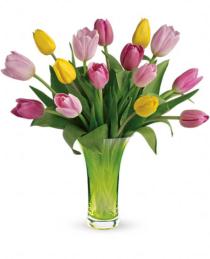 Send Tulips Online - Teleflora's Simply Sublime Tulip Bouquet - T13E100 Photo of Teleflora's Simply Sublime Tulip Bouquet - T13E100