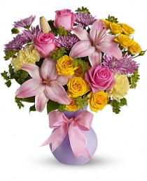 Flowers Mothers Day - Perfectly Pastel Vase by Teleflora - TEV13-5 Photo of Perfectly Pastel Vase by Teleflora - TEV13-5