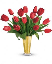 Send Tulips Online - Tempt Me Tulips Bouquet by Teleflora - TEV23-7 Photo of Tempt Me Tulips Bouquet by Teleflora - TEV23-7