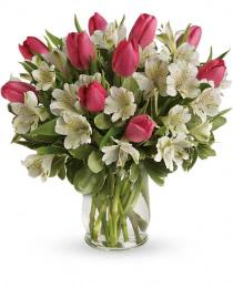 Send Tulips Online - Spring Romance Bouquet - TEV24-4 Photo of Spring Romance Bouquet - TEV24-4