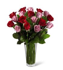 Anniversary Flowers - The FTD Red and Lavender Rose Bouquet - B23-4386 Photo of The FTD Red and Lavender Rose Bouquet - B23-4386