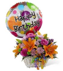 Send Birthday Flowers - Happy Blooms Basket FTD - D5-4894 Photo of Happy Blooms Basket FTD - D5-4894