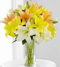 Vase Arrangements - Sunny Days Ahead Asiatic Lily Bouquet - FK307 Photo of Sunny Days Ahead Asiatic Lily Bouquet - FK307