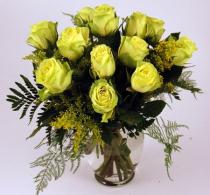 Yellow Roses - Green Roses Vased - GRNROSES Photo of Green Roses Vased - GRNROSES