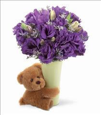 Deliver Flowers - Big Hug Bouquet with Teddy Bear and Vase - BH Photo of Big Hug Bouquet with Teddy Bear and Vase - BH