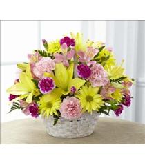 Floral Centerpieces - The FTD Basket of Cheer Bouquet - C13-4840 Photo of The FTD Basket of Cheer Bouquet - C13-4840