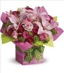 Send Birthday Balloons - Pretty Pink Present by Teleflora - T19-1 Photo of Pretty Pink Present by Teleflora - T19-1
