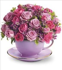 Yellow Roses - Teleflora's Cup of Roses Bouquet - T210-2 Photo of Teleflora's Cup of Roses Bouquet - T210-2