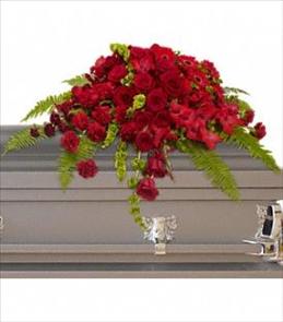 Casket Sprays - Red Rose Sanctuary Casket Spray - T230-3 Photo of Red Rose Sanctuary Casket Spray - T230-3