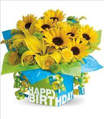 Birthday Floral Arrangements - Teleflora's Sunny Birthday Present - T27-3 Photo of Teleflora's Sunny Birthday Present - T27-3