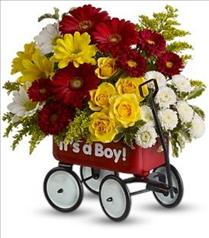 New Baby Gifts - Baby's Wow Wagon by Teleflora - Boy - T35-1 Photo of Baby's Wow Wagon by Teleflora - Boy - T35-1