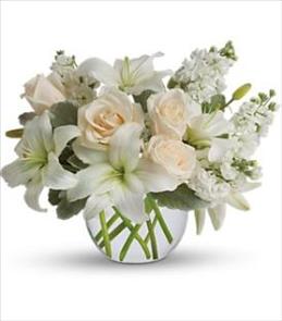 Sympathy Flower Delivery - Isle of White with vase - T55-3 Photo of Isle of White with vase - T55-3